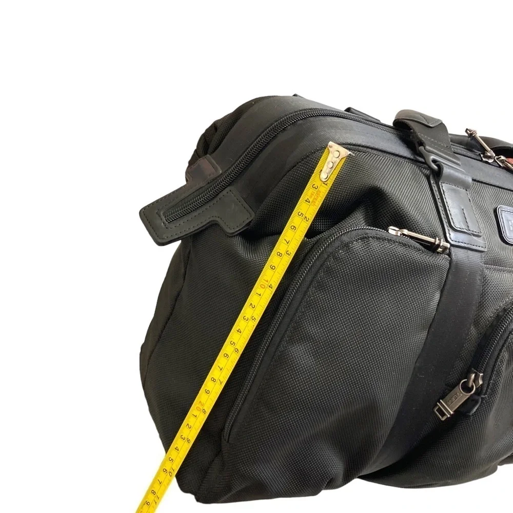 Tumi black alpha bravo soft duffle bag